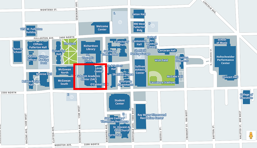 Depaul Lincoln Park Campus Map Map Vector